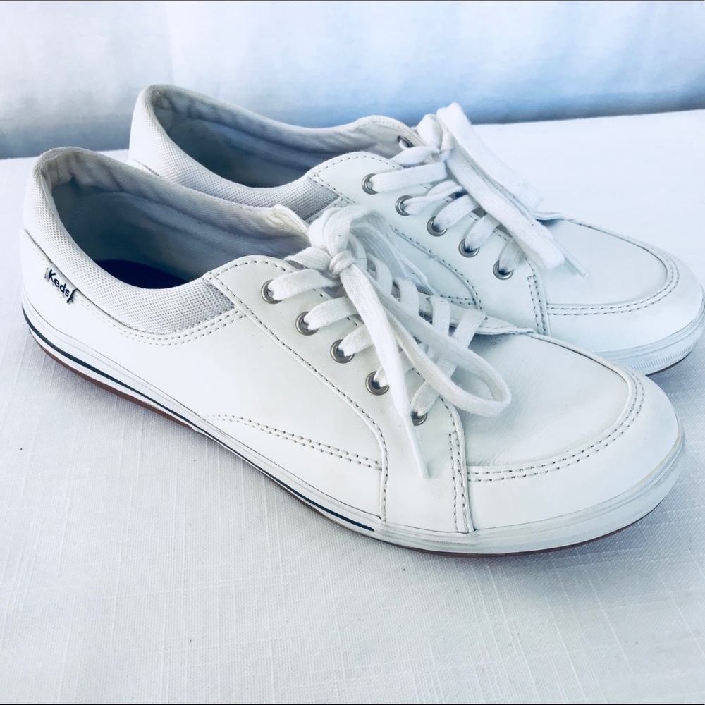 Keds White Leather Sneakers size 9 M Look Amazing